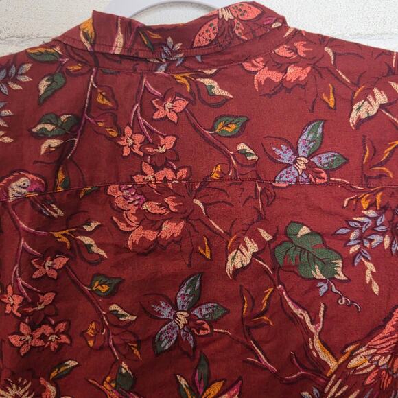 American Eagle Men's Hawaiian Print Short Sleeve Casual Button Up Shirt XXL - Picture 5 of 7